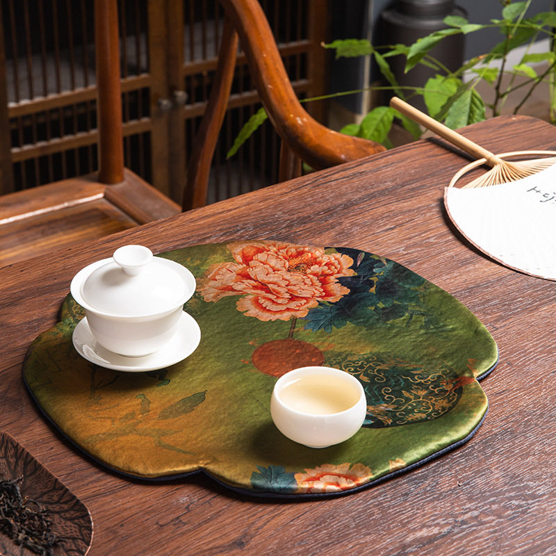 高奢中式复古风防水干泡茶席香云纱茶垫茶旗茶桌布茶道旅行茶具,电子元器件市场,电线扎带/束线带,淘宝优惠券,粉丝福利购,淘宝优惠卷