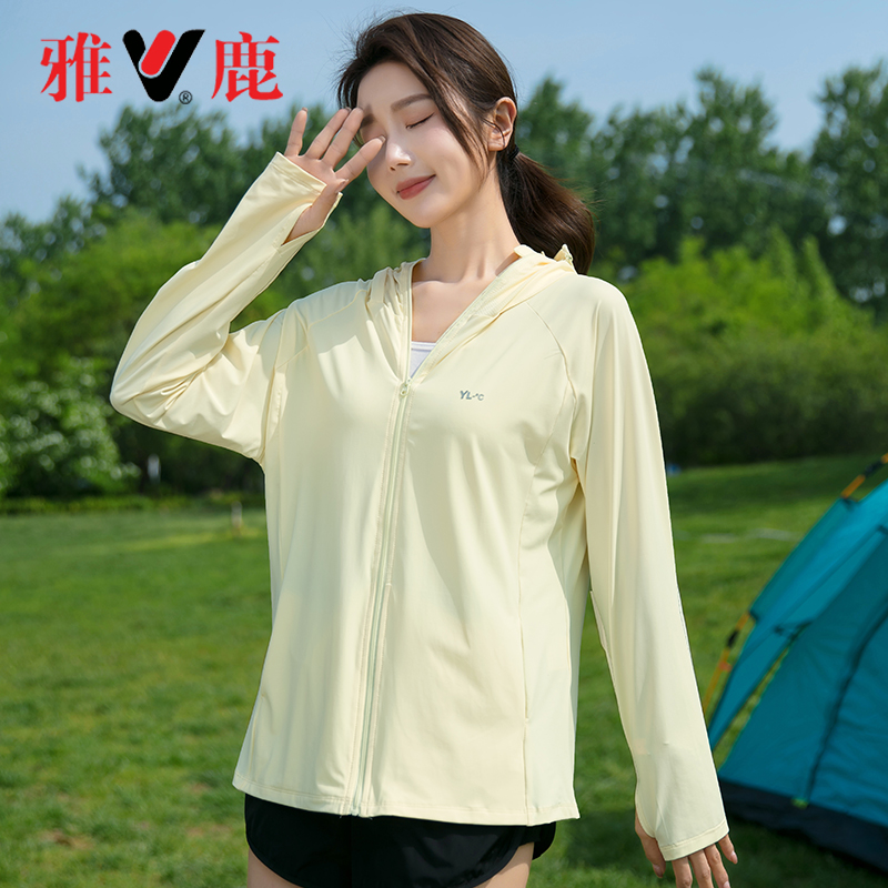 雅鹿防晒衣女原纱锦纶防紫外线