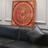 不动明王画像唐卡手绘diy非遗手工涂色填色成人解压数字油画