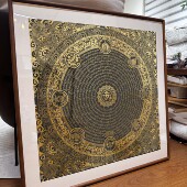 玄秘曼陀罗唐卡手绘diy装 饰画佛堂玄关挂画壁画挂墙西藏手绘心经