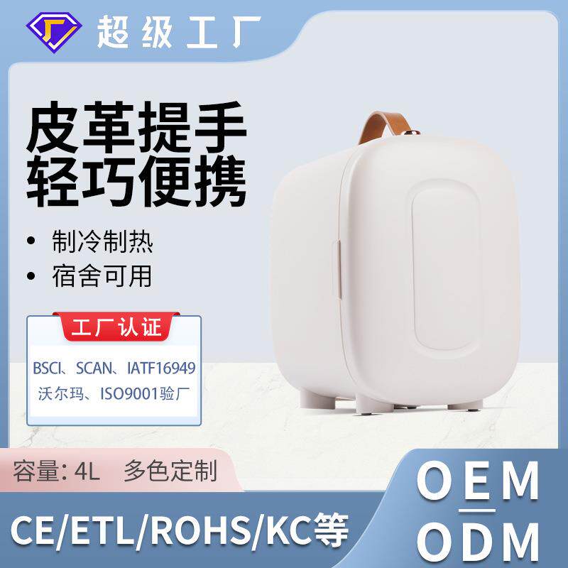 新款4L多色家用迷你冰箱冷暖两用低功率宿舍小冰箱便携式车载冰箱