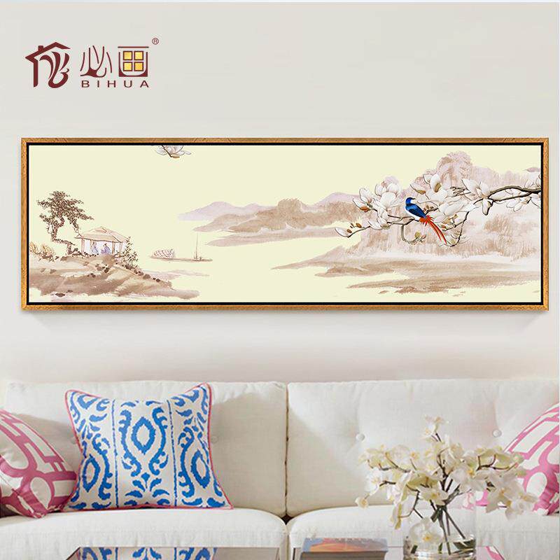 必画卧室床头挂画客厅沙发背景中式画中国风书房酒店装饰画