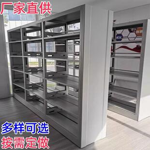 阅览室用钢木图书柜一体靠墙加厚钢板六层学校图书馆双面钢制书架