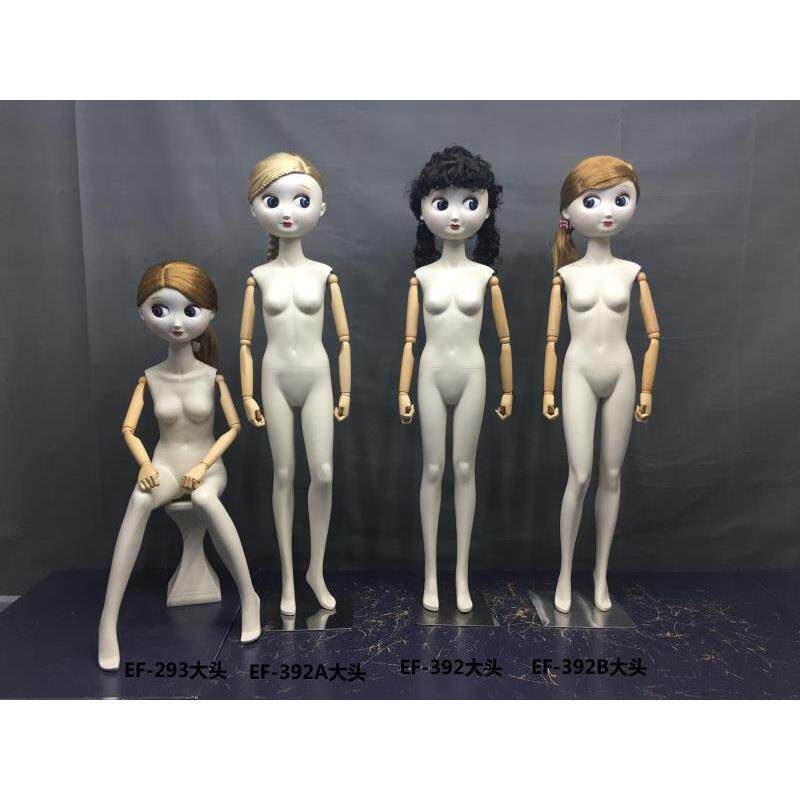 大头模特女装大头展示模特卡通头玻璃钢模特大头彩妆肤色模特