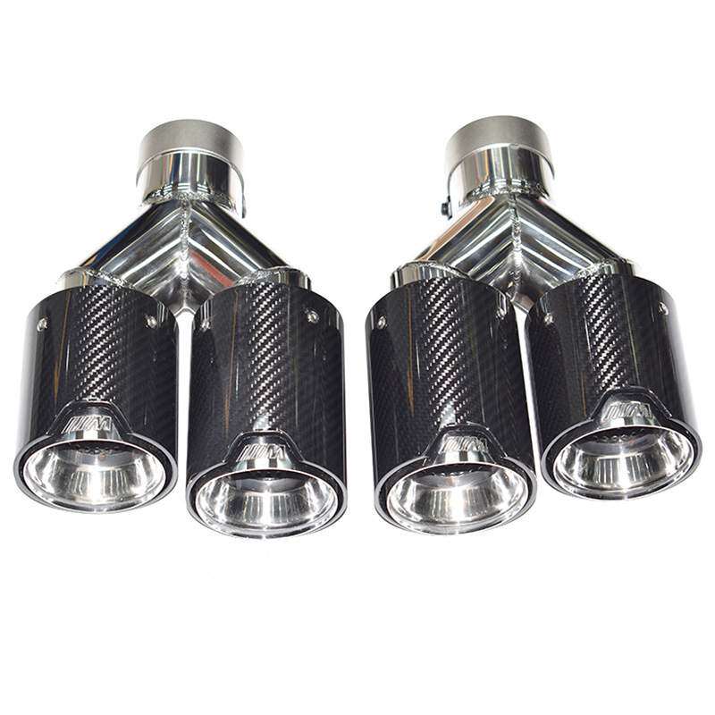 适用于宝马3系4系5系6系X3X4X5X6排气管切割改装碳纤MP黑四出尾喉