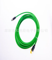 M12-RJ45网络跳线15米绿