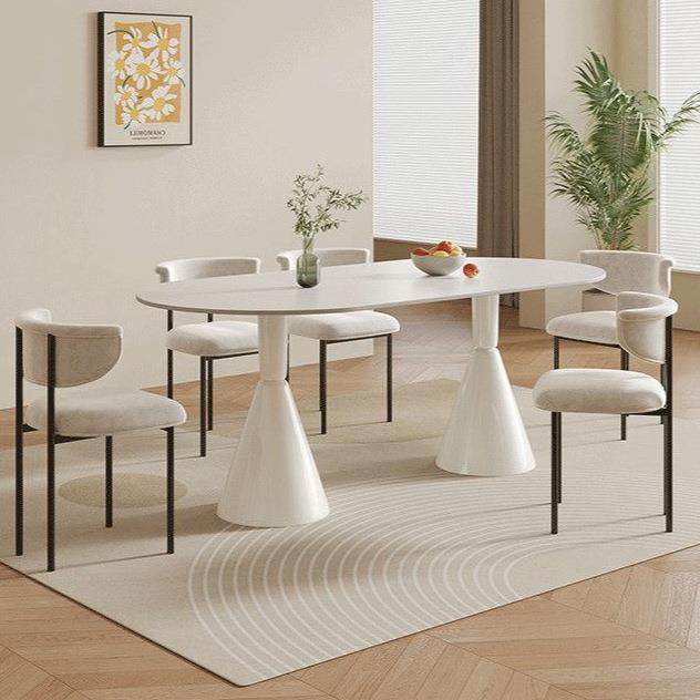 白色多功能餐桌客厅风极小户型饭桌奶油家用岩板椭圆形简北欧,家装灯饰光源,其它灯具灯饰,淘宝优惠券,粉丝福利购,淘宝优惠卷