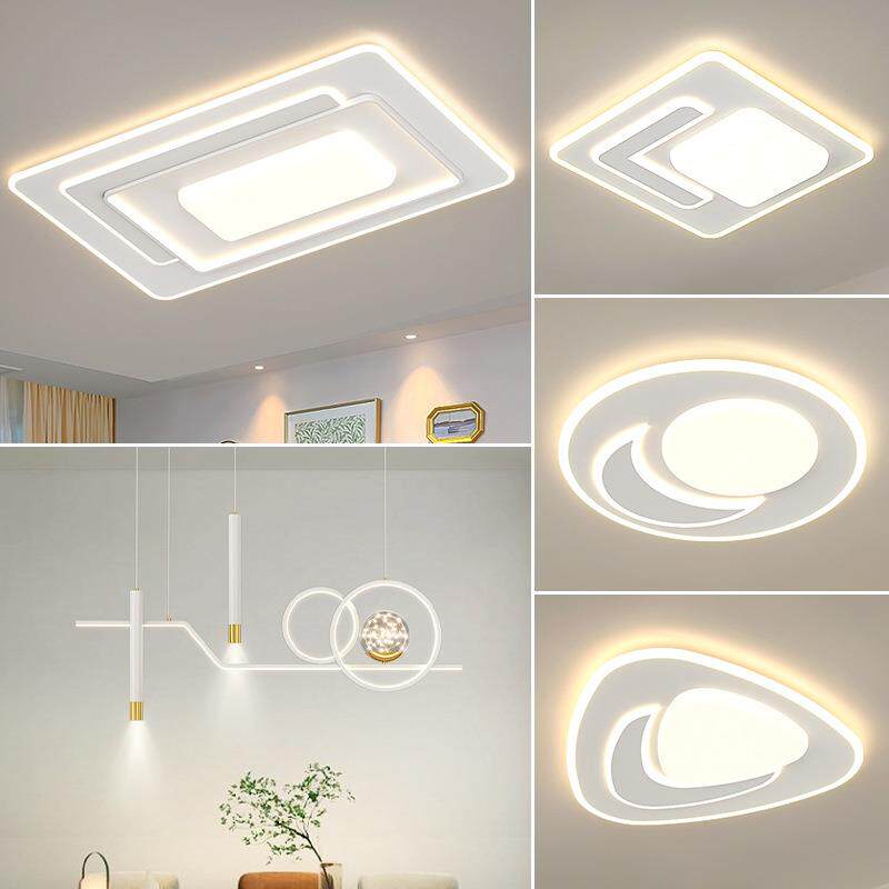 客厅灯现代简约北欧大气长方形led灯大厅灯全屋灯具套餐吸顶灯