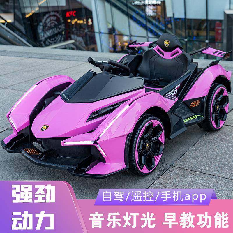 新款儿童电动跑车可坐人儿童电动四轮带遥控汽车男女宝宝玩具车