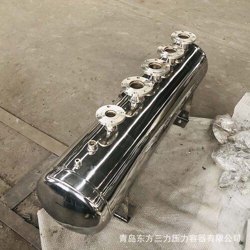 304不锈钢分气缸 蒸汽锅炉分气包 集水器镜面抛光不锈钢储罐