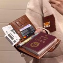 复古油皮护照夹旅行外出证件包一体钱包卡包护照夹皮质护照包出国