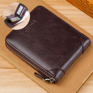 2025年新款 拉链零钱袋小钱夹女皮夹子青少年卡包学生潮 钱包男短款