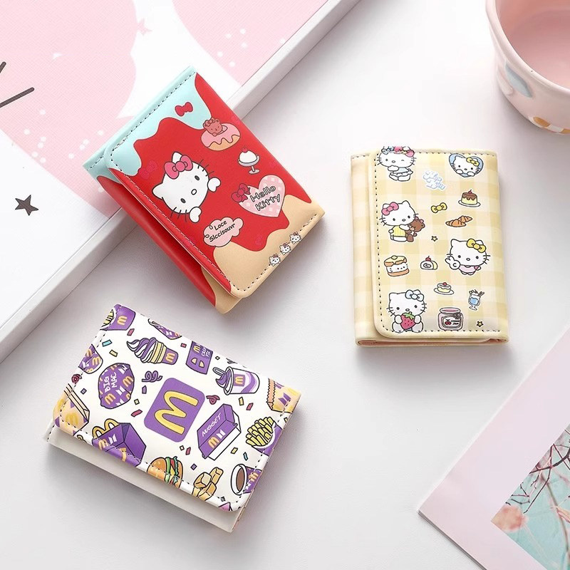 KT猫2025新款卡通可爱三折叠女生短款零钱包学生卡包大容量ins,箱包皮具/热销女包/男包,钱包,淘宝优惠券,粉丝福利购,淘宝优惠卷