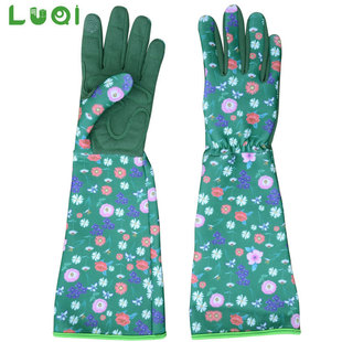 园艺手套透气耐磨防刺印花触屏花园修剪Long Gardening Gloves