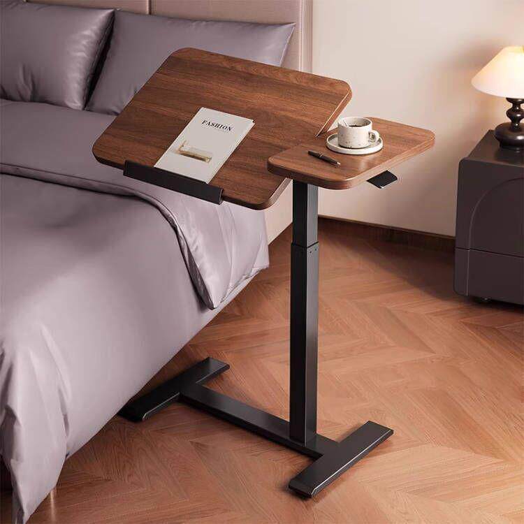床边桌可移动升降电脑桌家用书桌学生写字桌卧室办公桌子翻转边桌