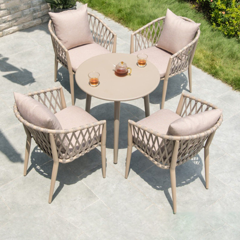 户外桌椅休闲防水高端椅子简约现代桌椅组合室外庭院阳台咖啡厅