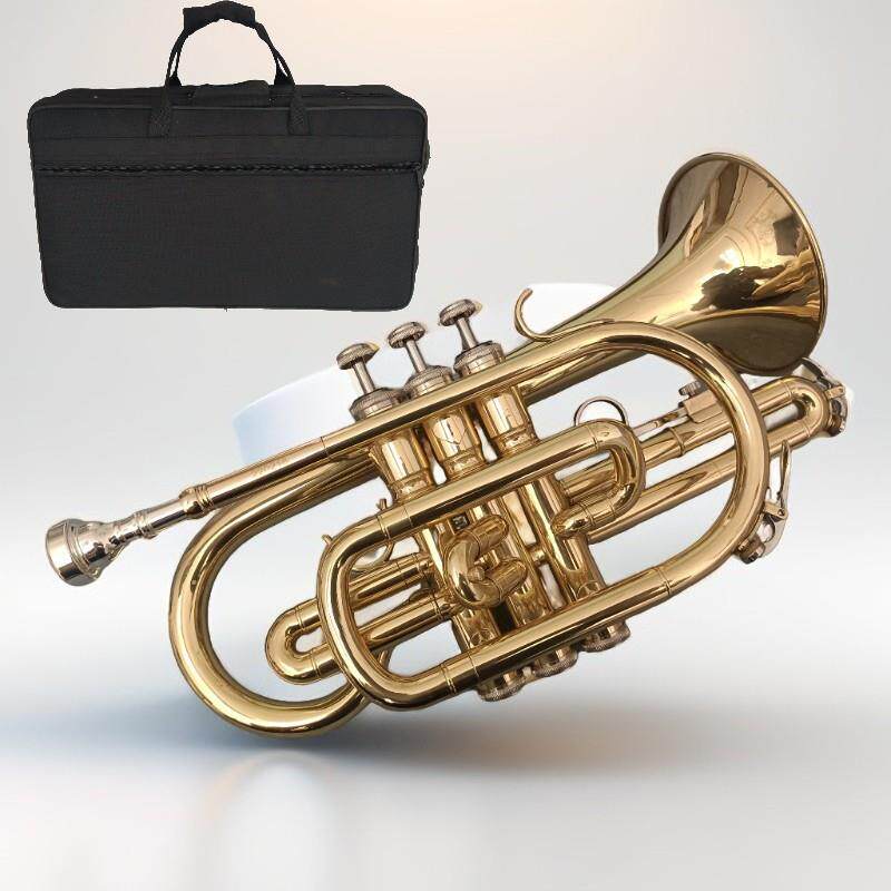 哈麦伦初学西洋吹奏短号乐器降B调小号乐器铜管金色