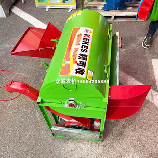 田间地头用水稻脱粒机 小型手推轮式汽油动力谷穗脱粒打粒机