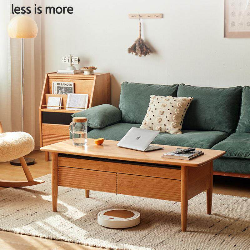 北欧樱桃木黑胡桃全实木茶几日式现代简约小户型客厅家用茶台茶桌