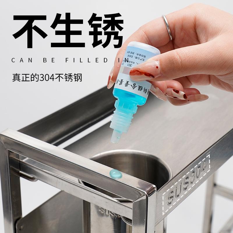 304不钢架子MC-02S/2房调置味厨架桌面物架免安装多层收纳锈架台