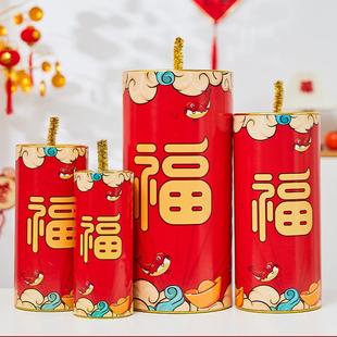 春节装 02蛇年元 饰品国潮鞭炮坐地炮旦商场5银640行2大堂摆件堆头