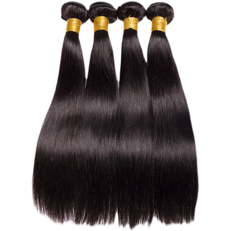 9A Peruvian  straight virgin human hair bundles extensions