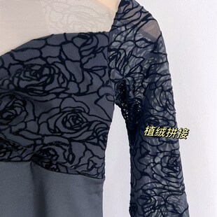 邦尼新款芭蕾舞练功服女舞蹈服黑色艺考基训形体服成人高胯体操服