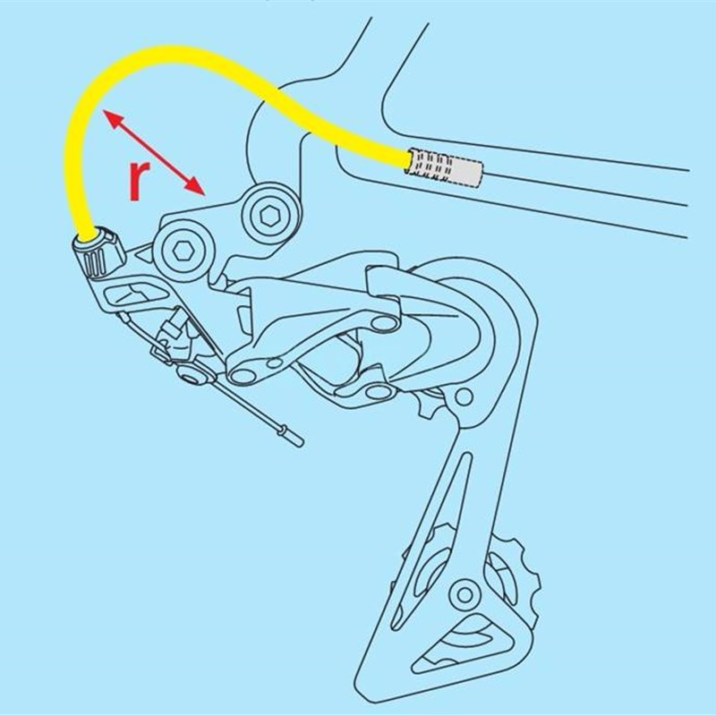 佳威后拨软管R8000 R9100 R7000后变速器超弹性变速软管 专用导管