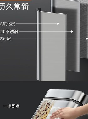Stainless steel trash can kitchen large deodorant refuse bin
