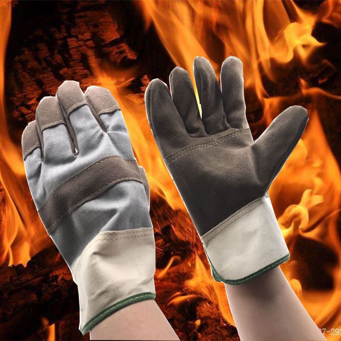 。加长短款牛皮电焊耐手套焊工手套焊接隔热耐磨高温劳保防火线包