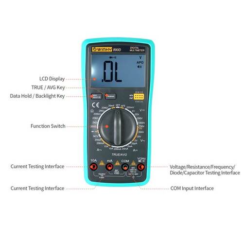 好货Multi-functional Digital Multimeter Tester NCV True RMS