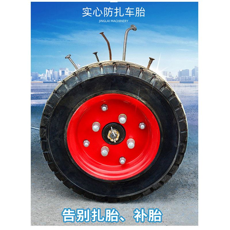 工地电动灰斗车拉灰手推工地电动翻斗可进电梯推车灰斗车电动手推