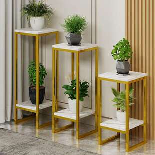 轻奢花架子客厅多层落地式简约现代阳台室内绿萝置物架花盆架金属