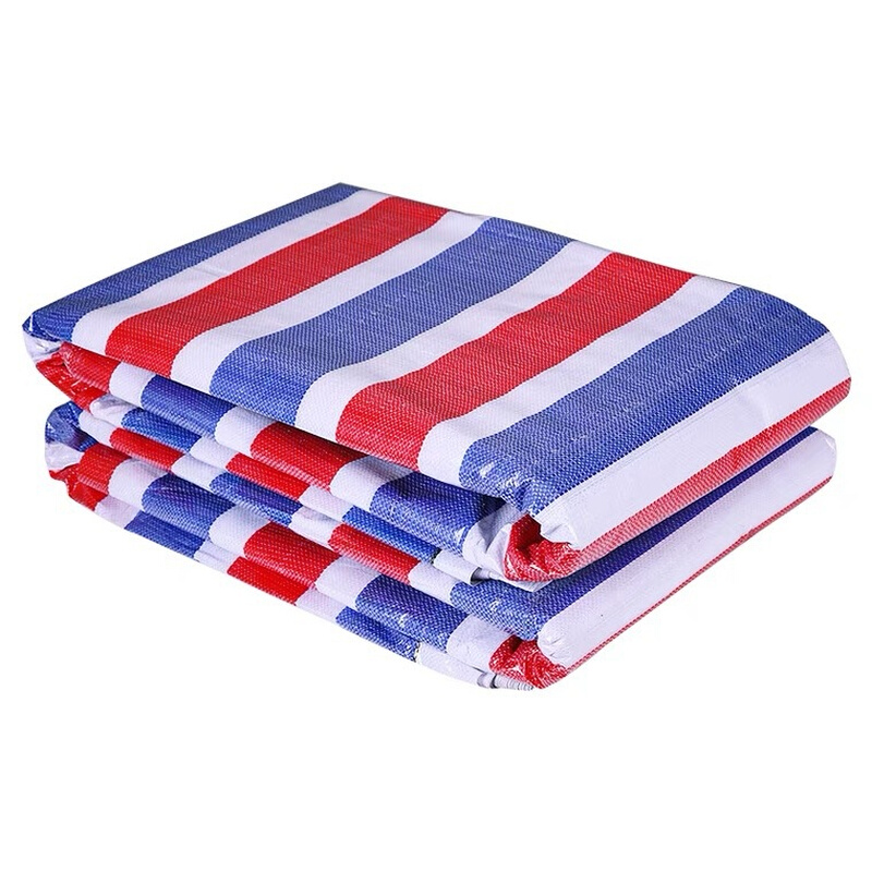 防水防晒彩条布防雨布户外耐用彩色篷布三色彩条布