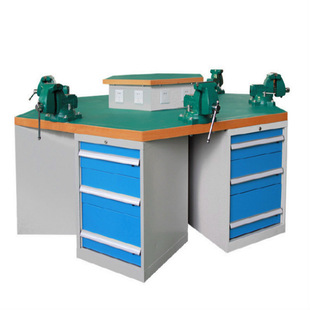 车间六角防静电不锈钢实木榉木重型工作台学校六边形技工桌实验台