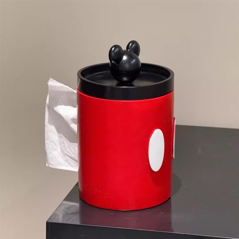 新家的100个快递米奇圆桶纸巾盒客厅抽纸盒卷纸筒盒Z桌面收纳盒