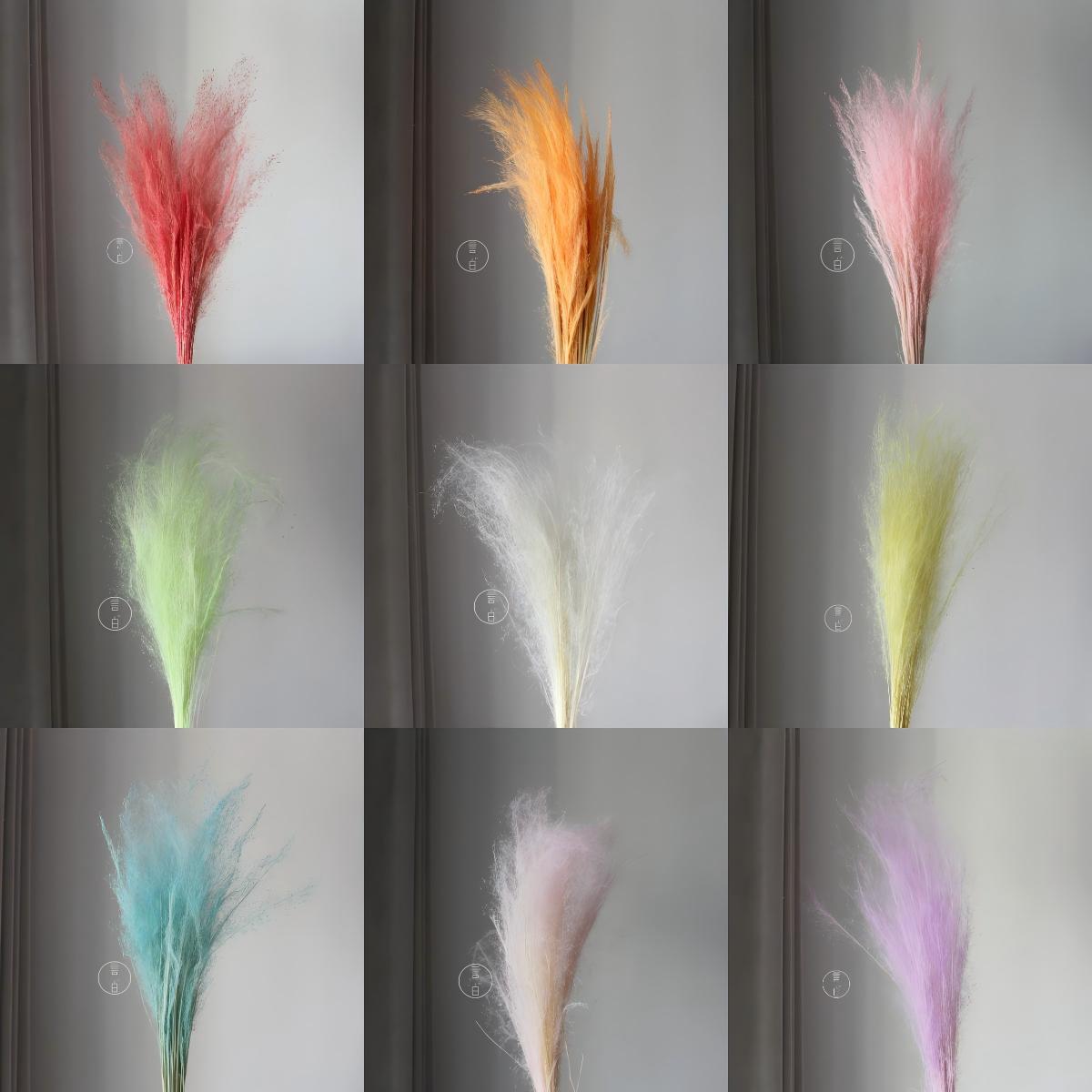 永生粉黛乱子草龙须草白日焰火烟花花材婚庆花艺设计装置厂家