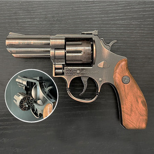 全金属侧开左轮砸炮枪8090后儿童年怀旧玩具手枪纸炮枪打响炮子枪