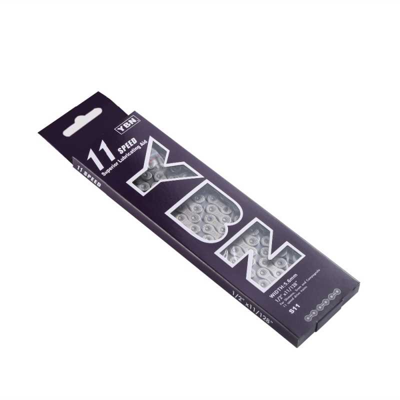 台湾雅邦 YBN 10 11速山地公路自行车链条 盒装22速链条 配魔术扣