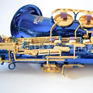 卡尔沃兹中音萨克斯降E调萨克斯乐器蓝漆金键