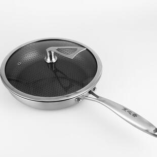 不粘平底锅家用不粘锅煎煎饼牛排专用锅电磁炉平底锅煎炒两用蜂窝