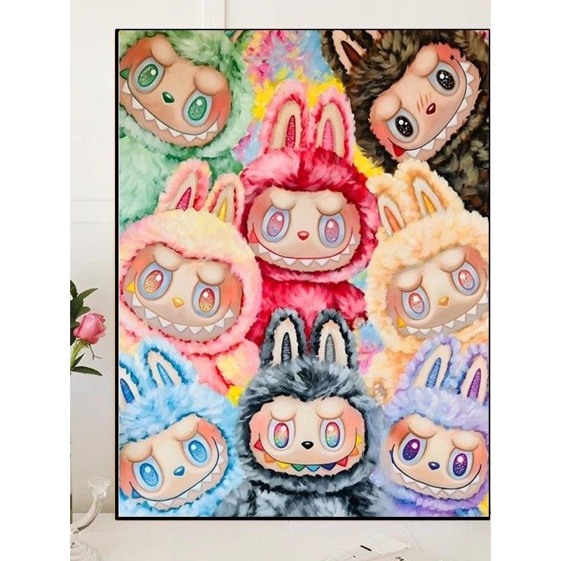 拉布布2025新款钻石画满钻客厅玄关手工diy点贴钻十字绣装饰画5d