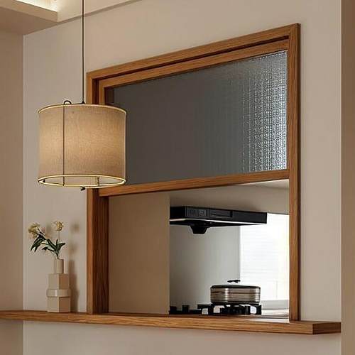 原木风室内上提拉窗户实木中古风上推窗压花玻璃折叠式窗悬停木窗