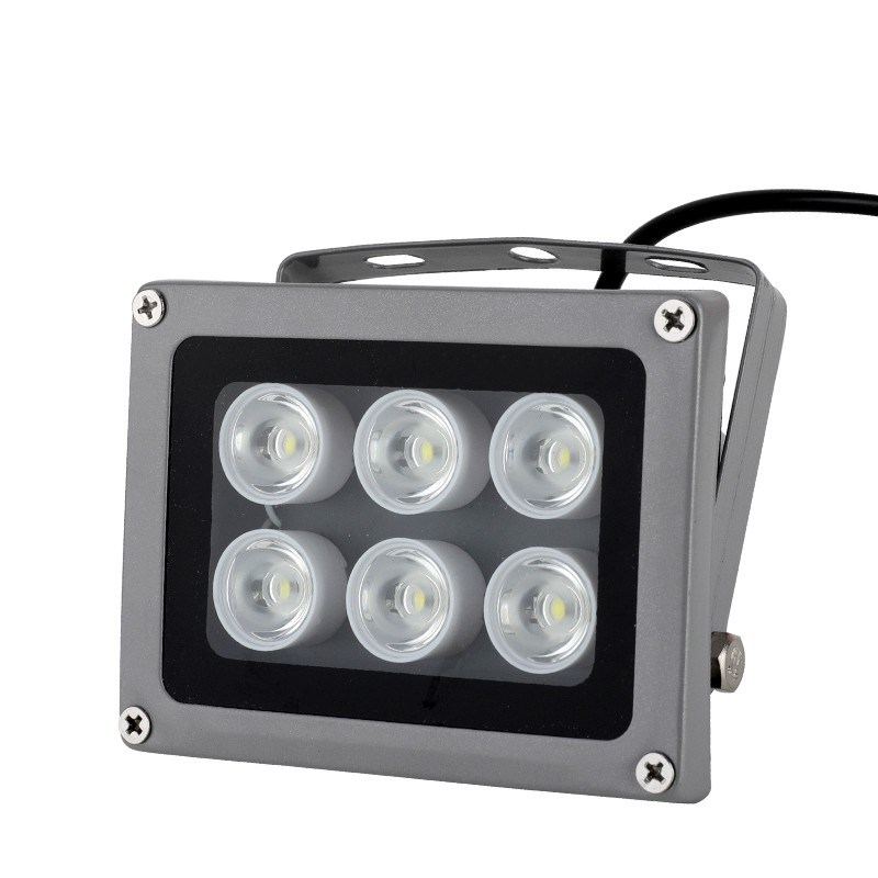 LED白光监控补光灯1q2V摄像头补光灯照车牌夜视自动感应白光辅助