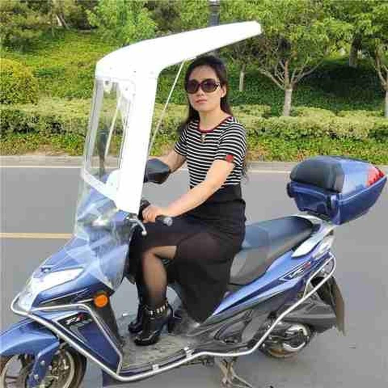 电动车7字雨棚摩托踏板车遮阳棚电瓶自行车太阳伞篷挡风罩透明蓬
