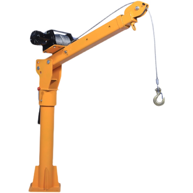 液压小吊机车载12V电动绞盘1吨24V小型随车吊机遥控220V卷扬机