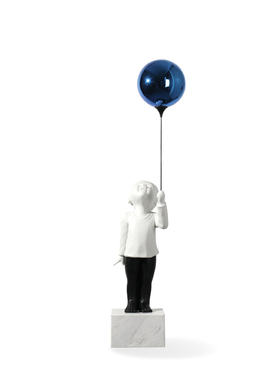 简约现代轻奢抽象雕塑艺术气球卡通人物摆件样板间电视柜软装饰品