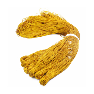 广告吊牌挂绳金丝绳子标识价格牌金色装饰松紧绳酒店行李牌绑定绳