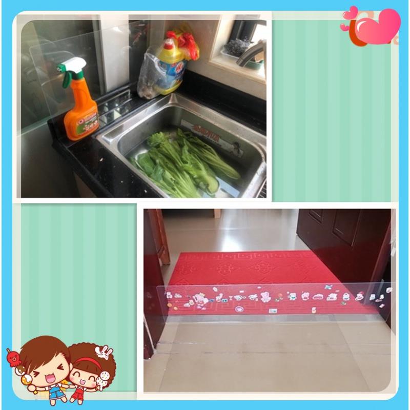 挡油板玻璃PVC防水挡板神器防溅水洗碗池挡水板塑料条厨房水槽神