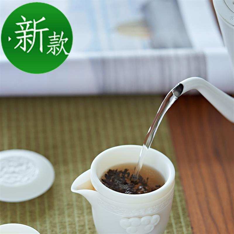 仰韵羊脂玉白瓷快客杯一壶二杯过滤内胆泡茶壶可携式旅行茶具套e